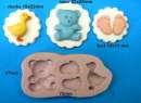 Baby Feet, Duckie and Teddy Bear Silicone Mould